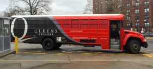 Photo by Christina Cardona The shuttle bus offers services to students to either Jamaica or Flushing. But it is not easily accessible for disabled students