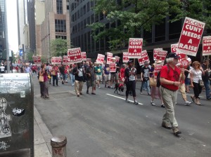 Photo by Brandon Jordan Contract talks between the Professional Staff Congress and CUNY are at an impasse or stalemate. A mediator from New York's Public Employment Relations Board will come up with a possible contract. Above are some PSC members at the 2015 Labor Day Parade in Manhattan.