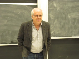 Photo by Brandon Jordan Economist Richard Wolff explained the failures of American capitalism in helping the working class in Kiely Hall 264.